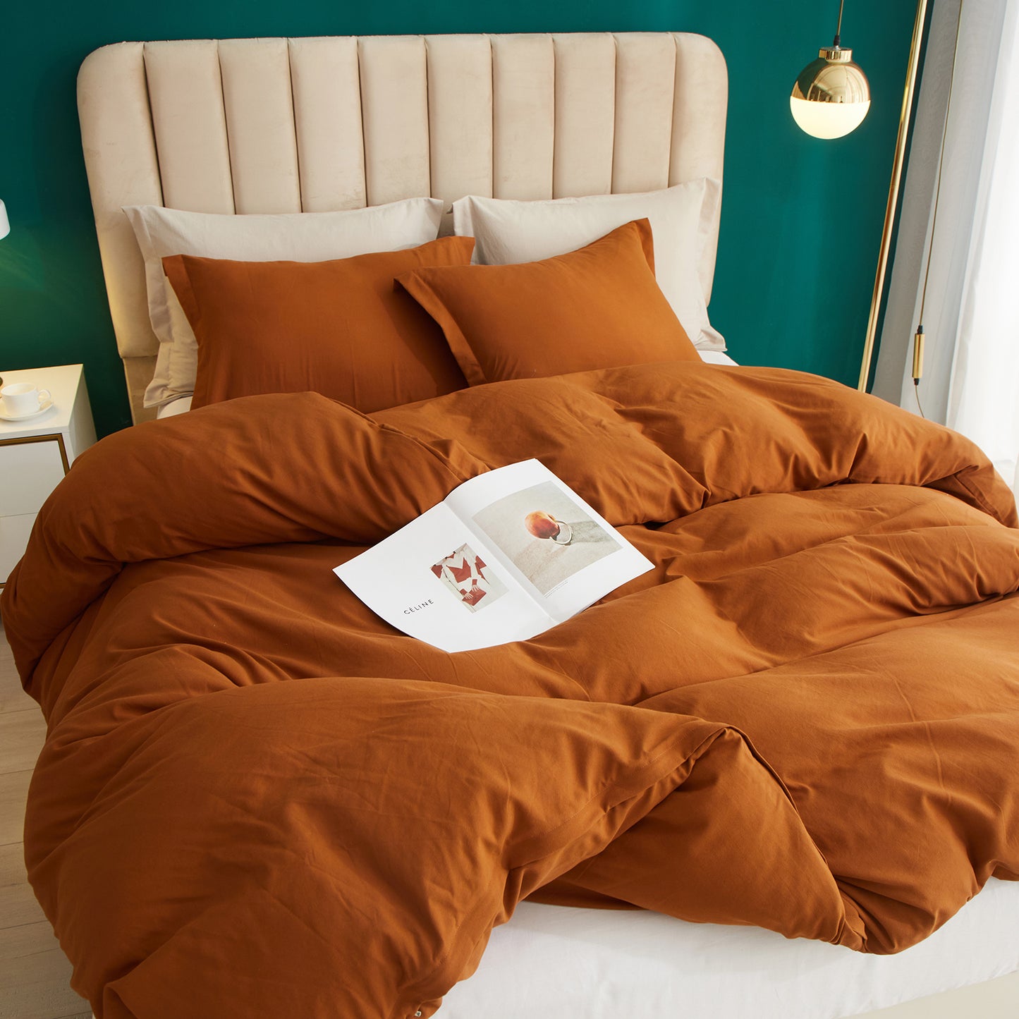 VClife Pumpkin Lightweight 3Pieces Duvet Cover Set